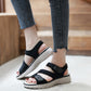 Leather Orthopedic Sandals for Women, Sporty Wedge with Arch Support