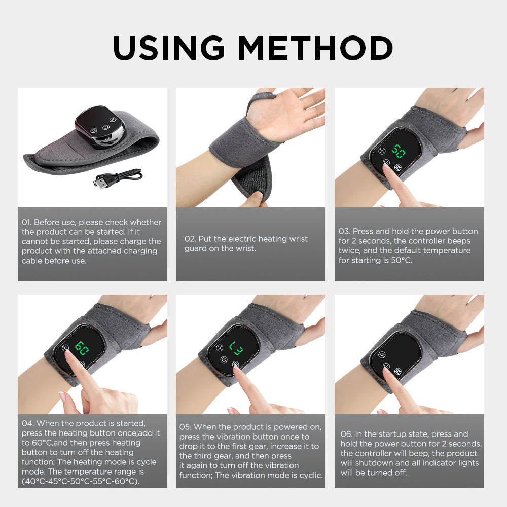 USB Vibration Heating Wrist Wrap