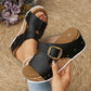 Comfortable Wedge Shoes for Women - Lightweight Slip-On Summer Sandals