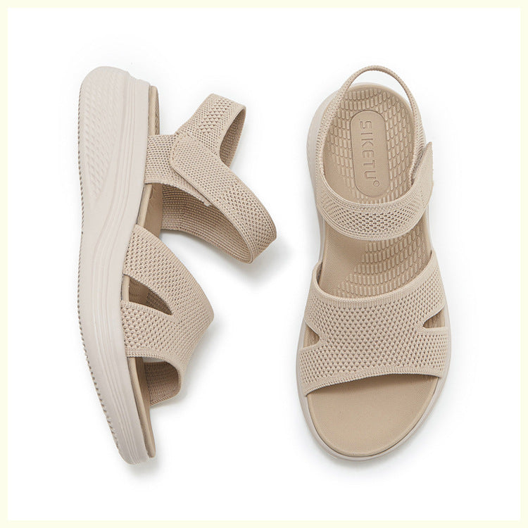 Chunky Platform Sandals for Women, Summer Beach Slides with Thick Sole