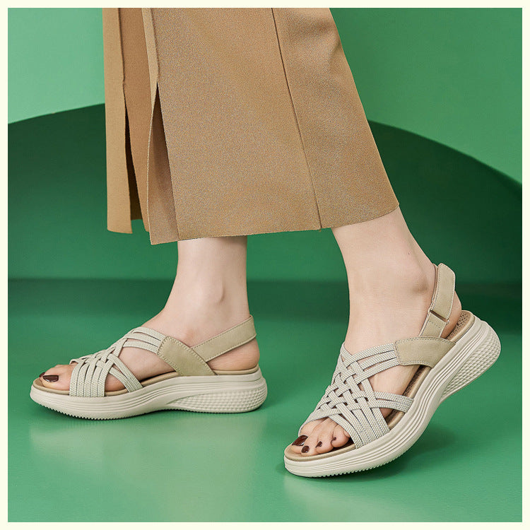 Chunky Sandals for Women, Elastic Band MD Outsole Lightweight Summer Slides