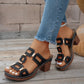 Chunky Heel Slide Sandals for Women - Lightweight Platform Summer Slippers