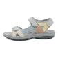 Velcro Sport Sandals for Women, Color Block Lightweight Summer Slides