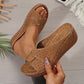 Comfortable Wedge Shoes for Women - Breathable Lightweight Summer Slides