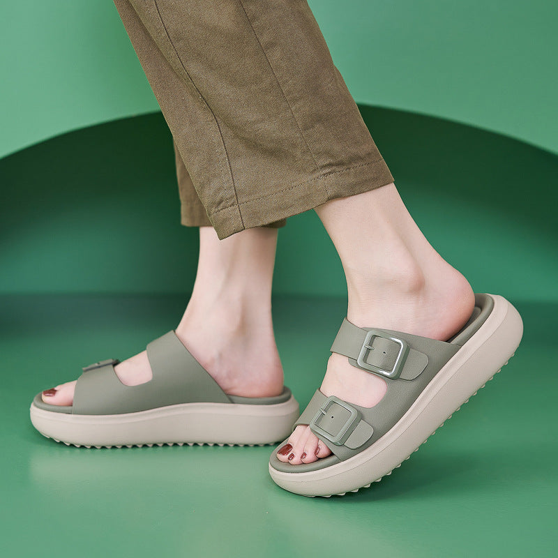 Slide Sandals for Women, Thick-Soled Non-Slip Sport Summer Slippers
