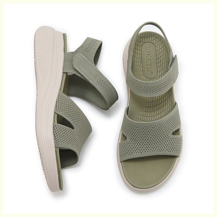 Chunky Platform Sandals for Women, Summer Beach Slides with Thick Sole