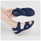 Cutout Platform Sandals for Women, Hook-and-Loop Orthopedic Walking Slides