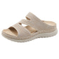 Breathable Platform Sandals for Women, Cutout Velcro Summer Comfort Slides