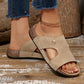 Cork Wedge Slide Sandals for Women - Lightweight Retro Platform Slippers
