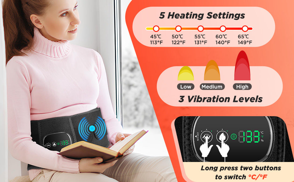 Red Light Therapy Heating Massage Belt