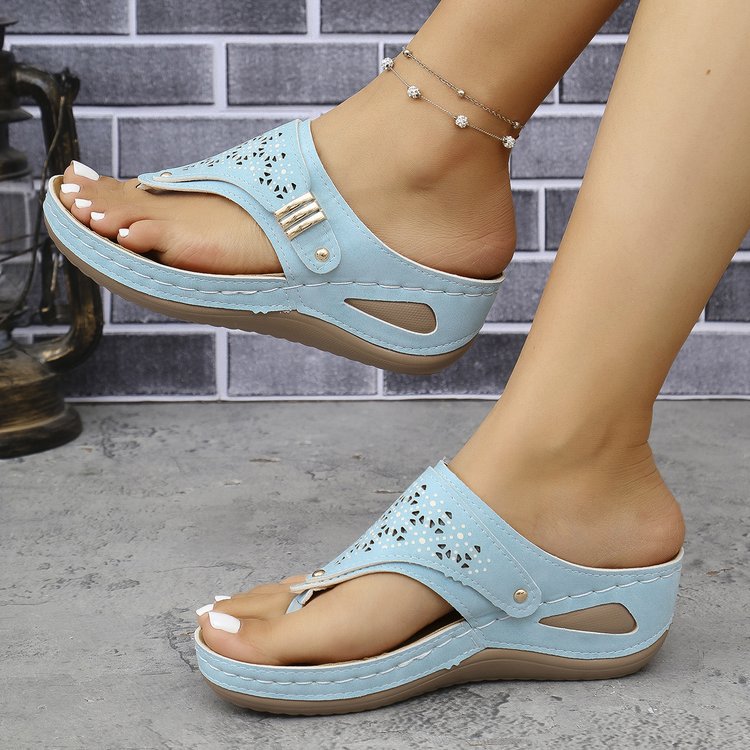 Platform Sandals for Women - Comfortable Wedge Flip Flops