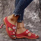 Flower Embroidered Vintage Casual Wedges Sandals