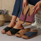 Comfortable Wedge Shoes for Women - Breathable Lightweight Summer Slides