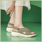 Orthopedic Walking Sandals for Women, Thick Sole Velcro Arch Support Slides