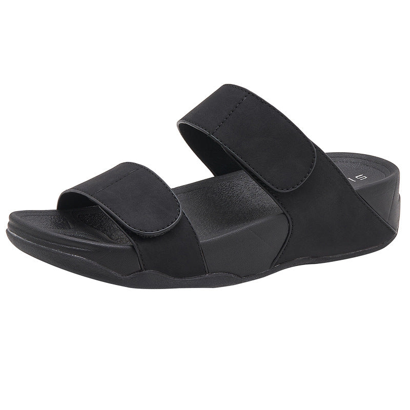 Lightweight Platform Sandals for Women, Elastic Strap Sporty Summer Slides
