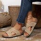 Cork Wedge Slide Sandals for Women - Lightweight Retro Platform Slippers