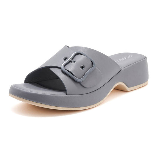 Metallic Wedge Sandals for Women, Anti-Slip Beach Summer Slides