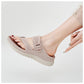 Sport Platform Sandals for Women, Ventilated Cutout Summer Walking Slides