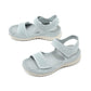 Platform Beach Sandals for Women, Cutout Hook-and-Loop Summer Slides