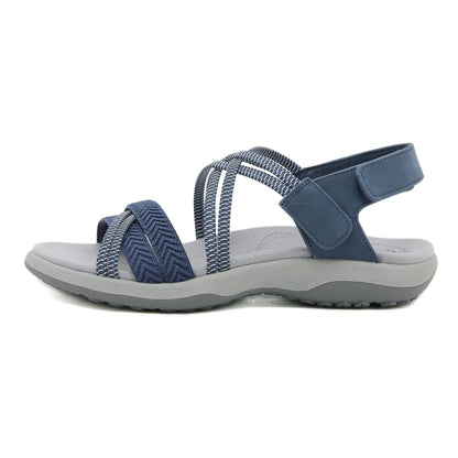 Elastic Sport Sandals for Women, Stretchy Velcro Athletic Walking Slides