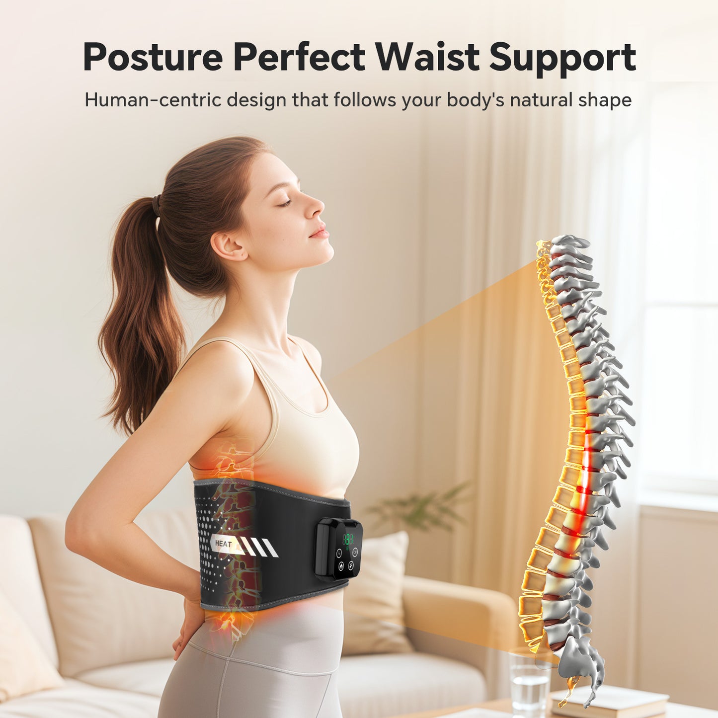 Wireless Hot & Cold Therapy Compression Massage Belt