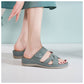 Plus Size Sport Sandals for Women, Plaid Thick Sole Casual Walking Slides