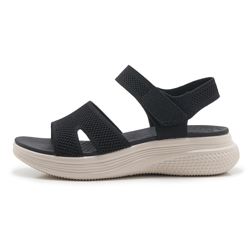 Chunky Platform Sandals for Women, Summer Beach Slides with Thick Sole