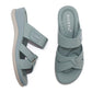 Plus Size Sport Sandals for Women, Plaid Thick Sole Casual Walking Slides
