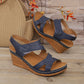 Platform Sandals for Women - Adjustable Criss-Cross Straps with Arch Support