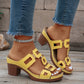 Chunky Heel Slide Sandals for Women - Lightweight Platform Summer Slippers