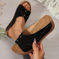 Comfortable Wedge Shoes for Women - Breathable Lightweight Summer Slides