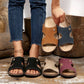 Cork Wedge Slide Sandals for Women - Lightweight Retro Platform Slippers