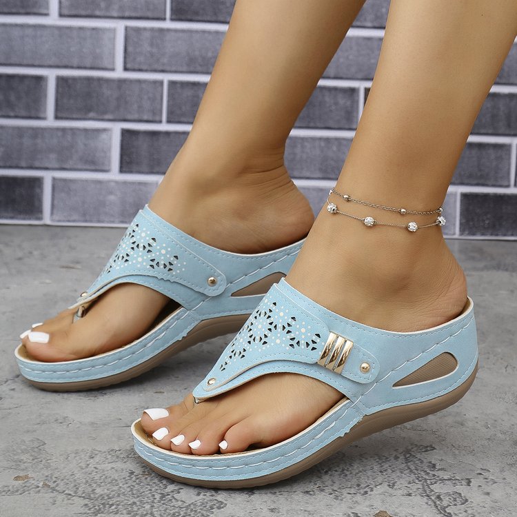 Platform Sandals for Women - Comfortable Wedge Flip Flops