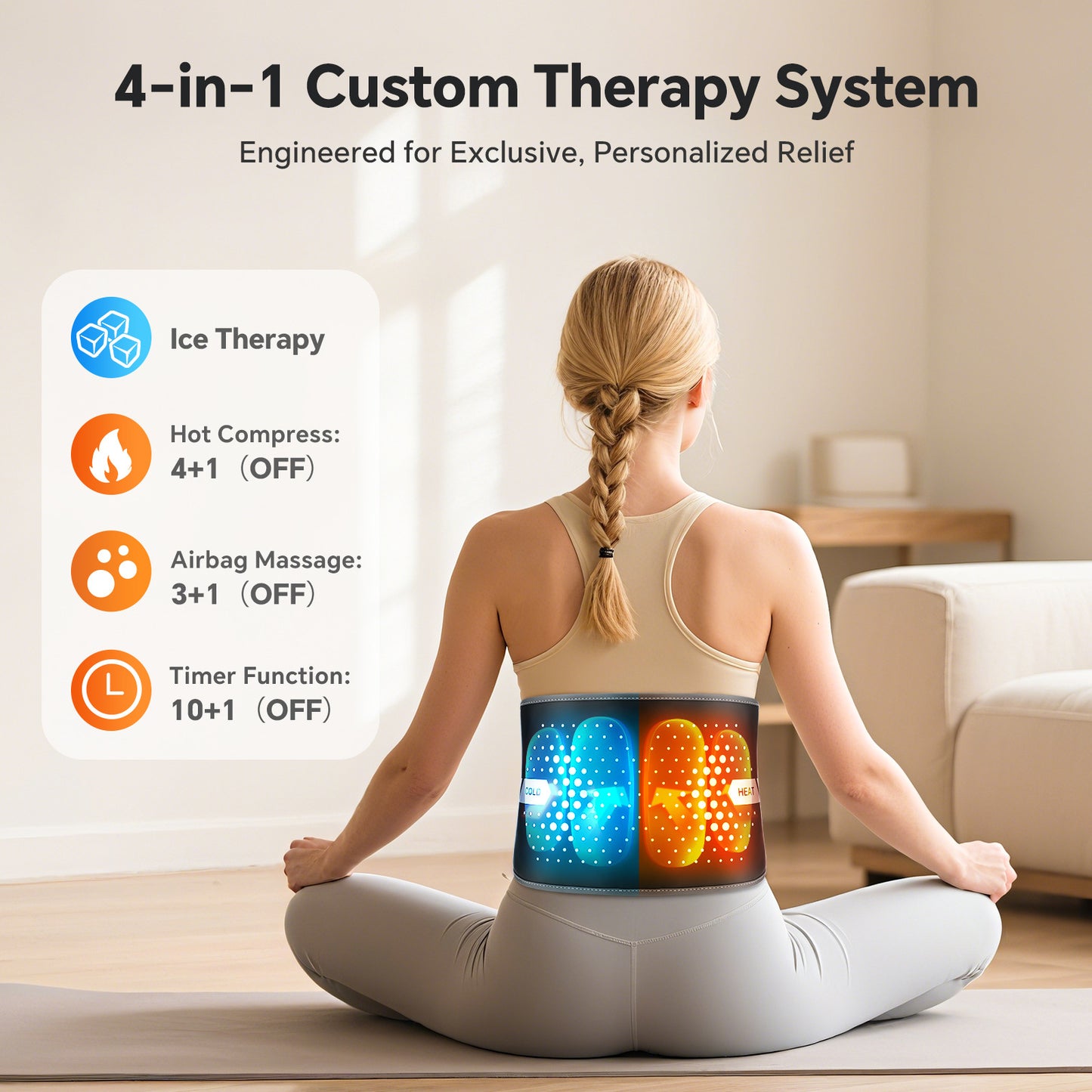 Wireless Hot & Cold Therapy Compression Massage Belt