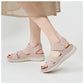 Cutout Platform Sandals for Women, Hook-and-Loop Orthopedic Walking Slides
