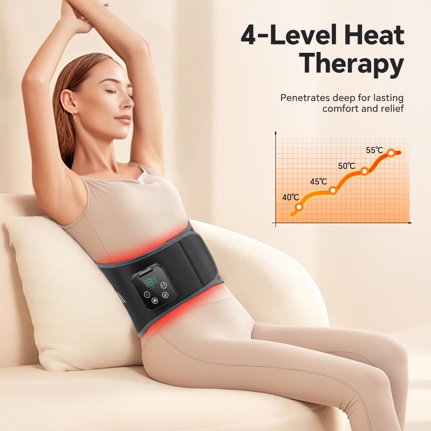 Wireless Hot & Cold Therapy Compression Massage Belt