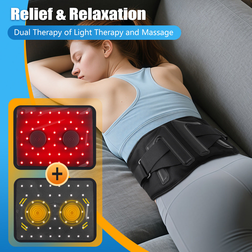 Red Light Therapy Vibration Compress Heating Massage Belt