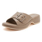 Metallic Wedge Sandals for Women, Anti-Slip Beach Summer Slides