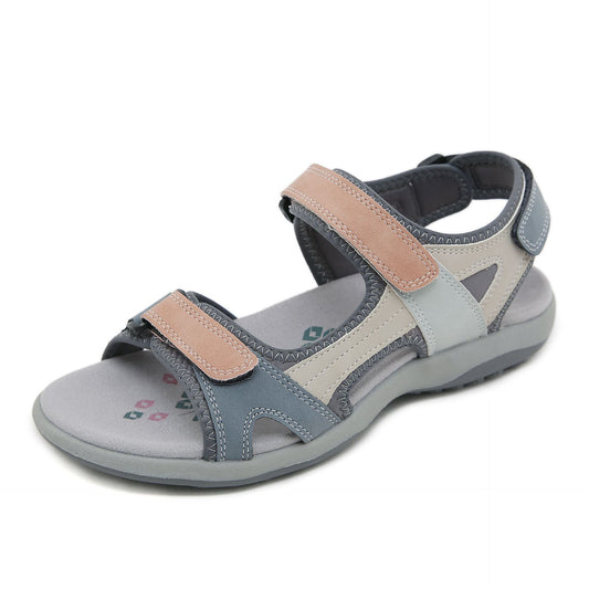Velcro Sport Sandals for Women, Color Block Lightweight Summer Slides
