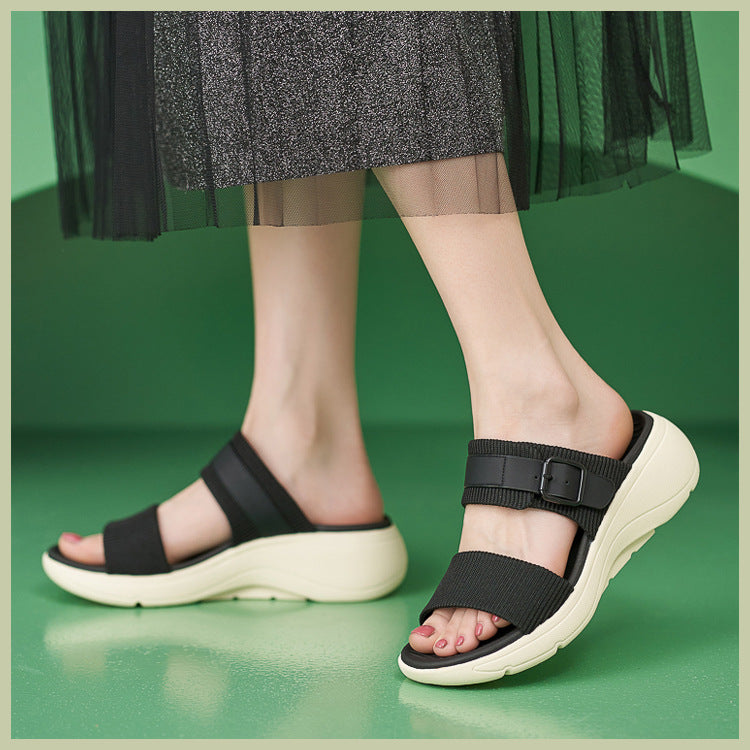 Sport Flip Flops for Women, Thick-Soled Non-Slip Lightweight Summer Slides