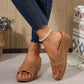 Comfortable Wedge Shoes for Women - Breathable Lightweight Summer Slides
