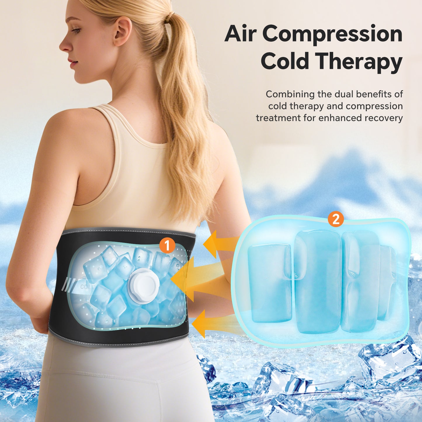 Wireless Hot & Cold Therapy Compression Massage Belt