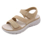 Leather Orthopedic Sandals for Women, Sporty Wedge with Arch Support
