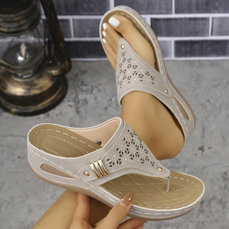 Platform Sandals for Women - Comfortable Wedge Flip Flops