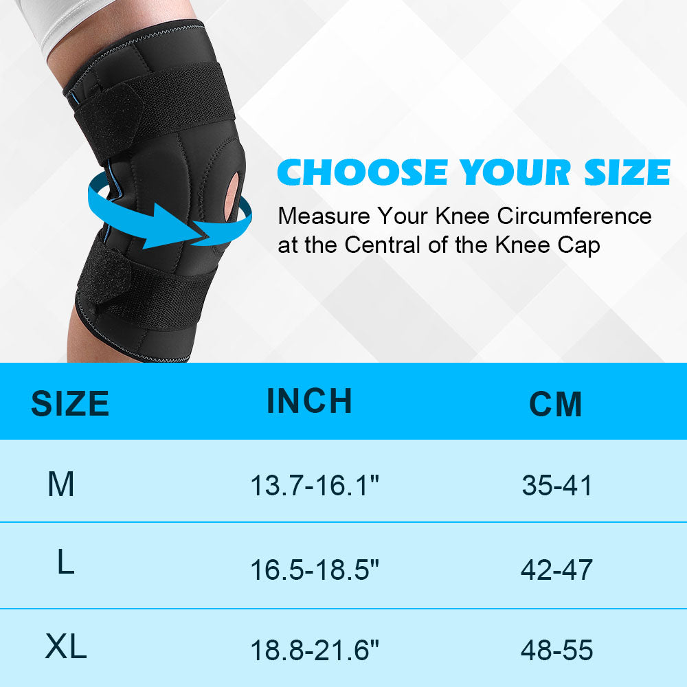 Hinged Knee Brace: closure detail