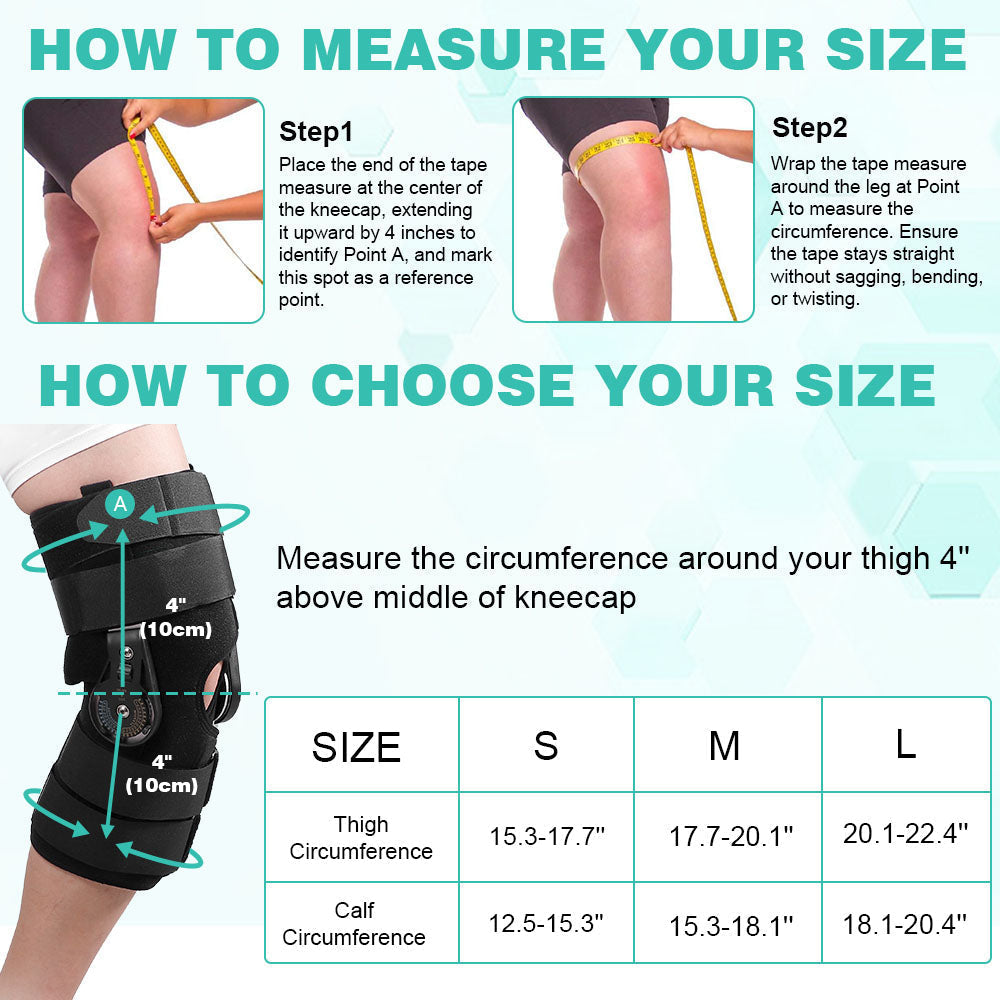 Hinged Knee Brace: fabric and stitching detail