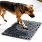 Messy Paws Mat: dog resting on the bed
