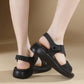 Platform Sandals for Women, Lightweight Rhinestone Velcro Summer Slides
