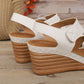 Platform Sandals for Women - Adjustable Criss-Cross Straps with Arch Support