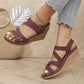 Platform Sandals for Women - Adjustable Criss-Cross Straps with Arch Support